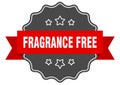 fragrance free label. fragrance free isolated seal. sticker. sign