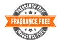 fragrance free round stamp with ribbon. label sign Royalty Free Stock Photo