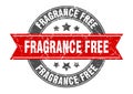 fragrance free round stamp with ribbon. label sign Royalty Free Stock Photo