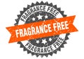 fragrance free stamp. fragrance free grunge round sign. Royalty Free Stock Photo