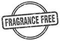 fragrance free stamp. fragrance free round vintage grunge label.