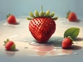 The fragrance of strawberries whispers. Royalty Free Stock Photo
