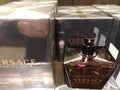 Fragrance for women Crystal Noir Versace in perfume and cosmetics store on February 10, 2020 in Russia, Tatarstan, Kazan, Pushkin