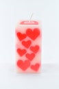 Fragrant candle for valentine Royalty Free Stock Photo