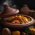 Fragrant Close-up Shot of Moroccan Tagine