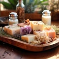 Fragrant handmade soap made from natural herbal ingredients. Organic soap in a beautiful color.