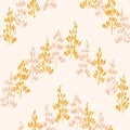 Fragrant Jasmines âFlower Tree hills seamless vector pattern