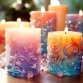 Fragrant Memories: Homemade Scented Candles Royalty Free Stock Photo