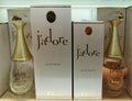 Fragrant perfumes Dior J`adores fragrance for women from Christian Dior in perfume and cosmetics store on February 10, 2020 in