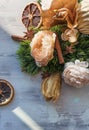 Fragrant winter holidays composition view Royalty Free Stock Photo