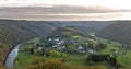 Frahan panorama, Rochehaut, Wallonia, Belgium Royalty Free Stock Photo