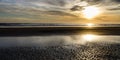 Fraisthorpe beach at sunrise Royalty Free Stock Photo