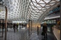 FRAKFURT ON MAIN, GERMANY - NOVEMBER 01,2016: The interior of MyZeil shopping center in Frankfurt. It`s been designed by Royalty Free Stock Photo