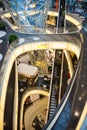 FRAKFURT ON MAIN, GERMANY - NOVEMBER 01,2016: The interior of MyZeil shopping center in Frankfurt. It`s been designed by Royalty Free Stock Photo