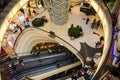 FRAKFURT ON MAIN, GERMANY - NOVEMBER 01,2016: The interior of MyZeil shopping center in Frankfurt. It`s been designed by Royalty Free Stock Photo