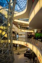 FRAKFURT ON MAIN, GERMANY - NOVEMBER 01,2016: The interior of MyZeil shopping center in Frankfurt. It`s been designed by Royalty Free Stock Photo