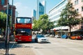 Frakfurt`s sightseeing bus in station Royalty Free Stock Photo