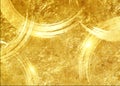 Gold paint brush effect background, gold leaf grunge texture. Vector illustration Royalty Free Stock Photo