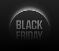 Dawn Black Friday Sale. Dark background, geometric abstraction. Solar eclipse. Vector design for you business projects