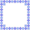 Frame, abstract blue patterns