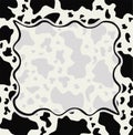 Frame with abstract cow skin texture Royalty Free Stock Photo