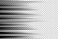 Frame action lines for manga comic book, black speed horizontal texture, fast motion Royalty Free Stock Photo