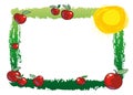 Frame with apples