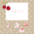 Frame baby girl Royalty Free Stock Photo