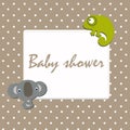 Frame baby shower Royalty Free Stock Photo