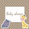 Frame baby shower Royalty Free Stock Photo