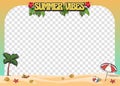 frame background design of Summer beach vibes