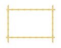 Frame bamboo nature. Yellow decorated borders vector object Royalty Free Stock Photo