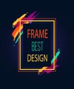 Frame Best Design Rectangular Bright Border Icon