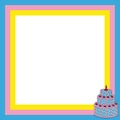 Frame with big cake Royalty Free Stock Photo