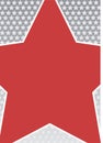 Frame with big red star Royalty Free Stock Photo