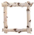 Frame of birch logs