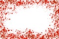 Frame of blood splatter on white background have copy space for put text Royalty Free Stock Photo