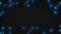 Frame of blue cubes abstract 3D rendering Royalty Free Stock Photo