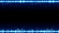 Frame of blue digital audio equalizer and free space Royalty Free Stock Photo