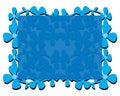 Frame with blue flowers Royalty Free Stock Photo