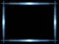 Frame of blue glowing lines on a black background Royalty Free Stock Photo