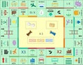 Frame of board game ,Funny frame,Board games,Vector illustrations