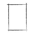 Frame border grunge shape iconfor decorative vintage doodle element for design in vector