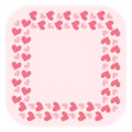 Frame border hearts, abstract background simple vector Royalty Free Stock Photo