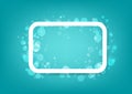 Frame, bubbles in water concept, simple banner poster design, Bokeh abstract background vector illustration