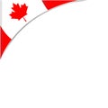 Decorative canadian frame with red maple leaf Royalty Free Stock Photo