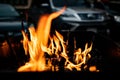 Frame on the candle in the Chinese new year celebration. Royalty Free Stock Photo