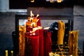 Frame on the candle in the Chinese new year celebration. Royalty Free Stock Photo