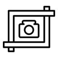Frame capture icon outline vector. Screen image Royalty Free Stock Photo
