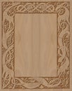 Carved wooden frame celtic style